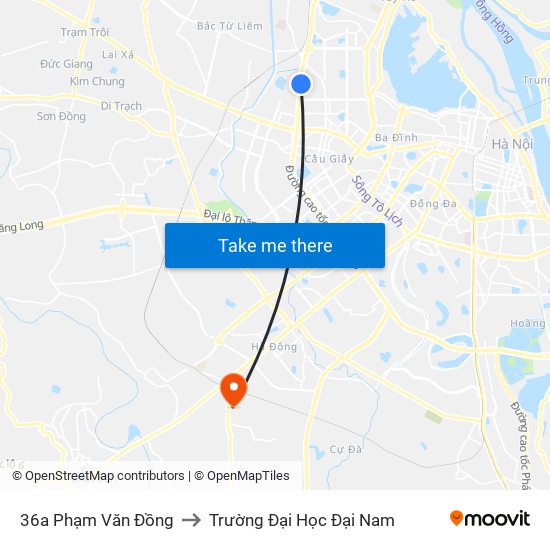 36a Phạm Văn Đồng to Trường Đại Học Đại Nam map