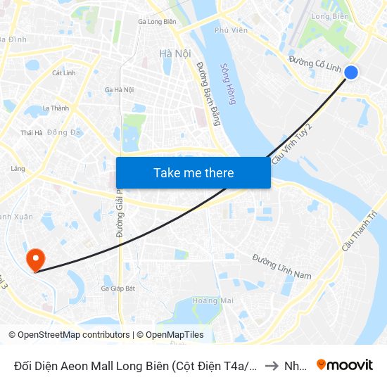 Đối Diện Aeon Mall Long Biên (Cột Điện T4a/2a-B Đường Cổ Linh) to Nhà S3 map
