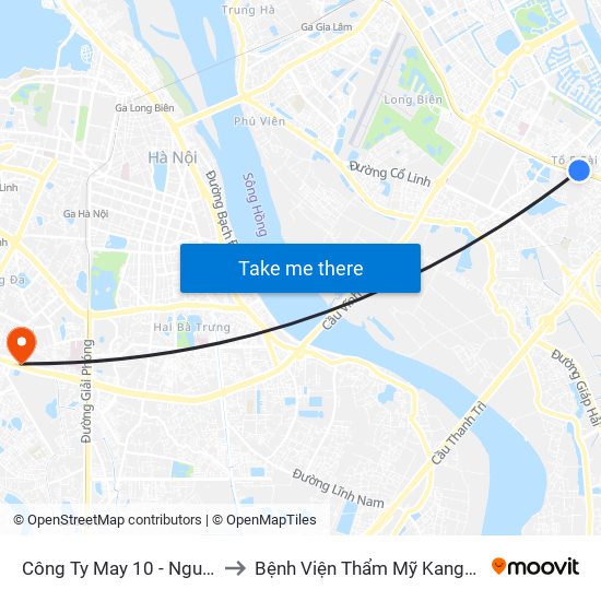 Công Ty May 10 - Nguyễn Văn Linh to Bệnh Viện Thẩm Mỹ Kangnam Hàn Quốc map