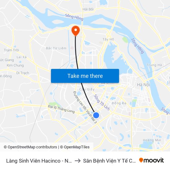 Làng Sinh Viên Hacinco - Nguyễn Tuân to Sân Bệnh Viện Y Tế Công Cộng map
