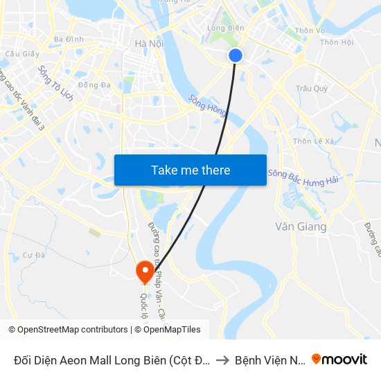 Đối Diện Aeon Mall Long Biên (Cột Điện T4a/2a-B Đường Cổ Linh) to Bệnh Viện Nông Nghiệp map