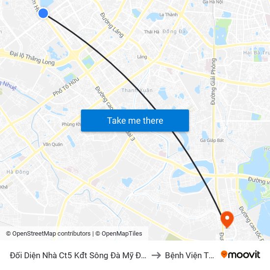 Đối Diện Nhà Ct5 Kđt Sông Đà Mỹ Đình - Phạm Hùng to Bệnh Viện Thanh Trì map