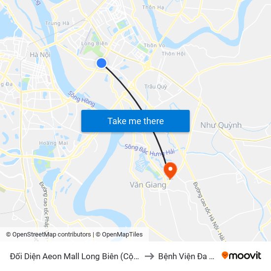 Đối Diện Aeon Mall Long Biên (Cột Điện T4a/2a-B Đường Cổ Linh) to Bệnh Viện Đa Khoa Văn Giang map