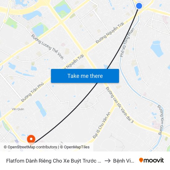 Flatfom Dành Riêng Cho Xe Buýt Trước Nhà 45 Đường Láng to Bệnh Viện 103 map