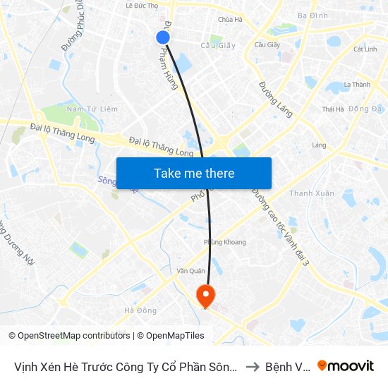 Vịnh Xén Hè Trước Công Ty Cổ Phần Sông Đà 9 - Đường Nguyễn Hoàng to Bệnh Viện 103 map