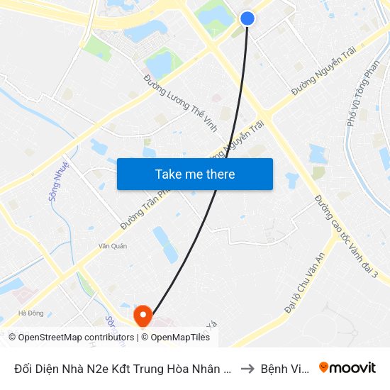 Đối Diện Nhà N2e Kđt Trung Hòa Nhân Chính - Lê Văn Lương to Bệnh Viện 103 map