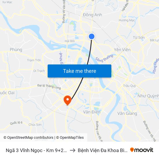 Ngã 3 Vĩnh Ngọc - Km 9+230 Quốc Lộ 3 to Bệnh Viện Đa Khoa Bình Minh 36 map