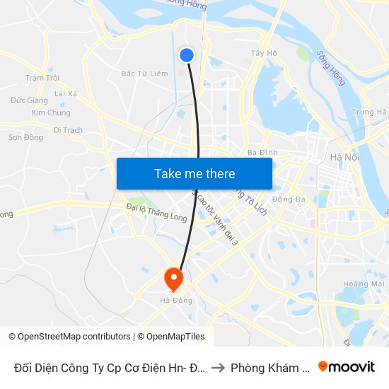 Đối Diện Công Ty Cp Cơ Điện Hn- Đường Đức Thắng to Phòng Khám Đa Khoa map