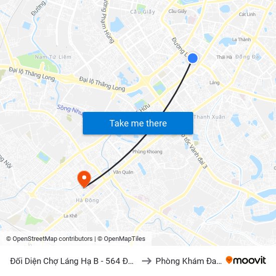 Đối Diện Chợ Láng Hạ B - 564 Đường Láng to Phòng Khám Đa Khoa map