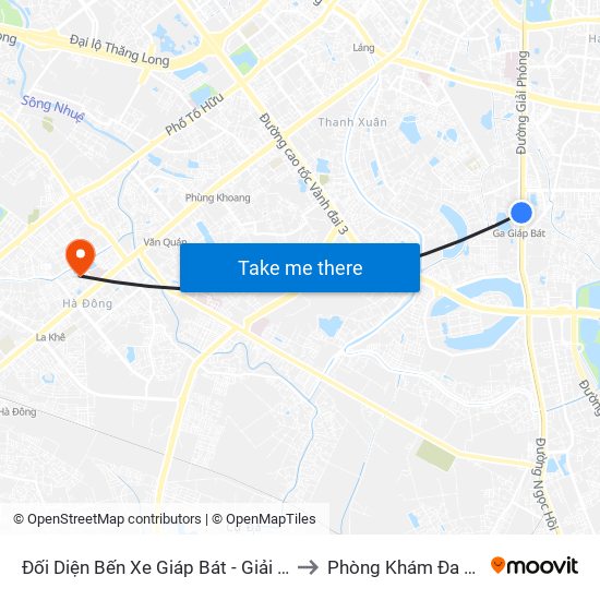 Đối Diện Bến Xe Giáp Bát - Giải Phóng to Phòng Khám Đa Khoa map