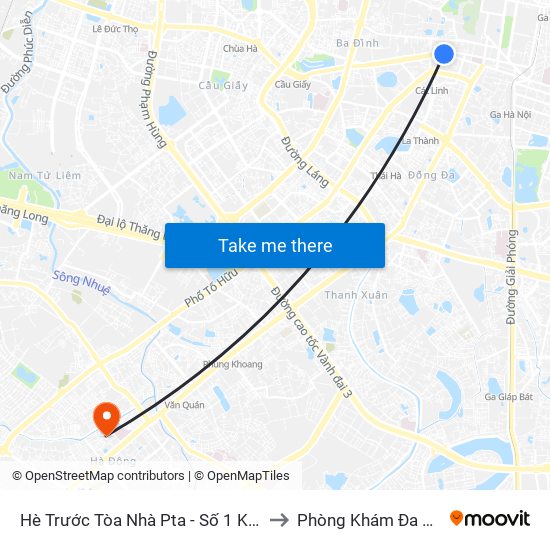 Hè Trước Tòa Nhà Pta - Số 1 Kim Mã to Phòng Khám Đa Khoa map