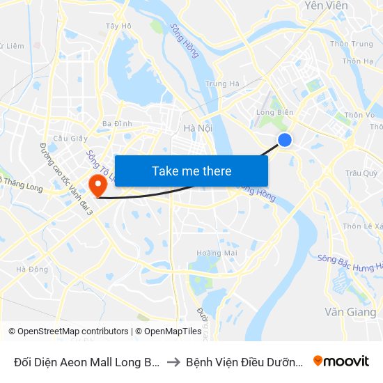 Đối Diện Aeon Mall Long Biên (Cột Điện T4a/2a-B Đường Cổ Linh) to Bệnh Viện Điều Dưỡng Và Phục Hồi Chức Năng Hà Nội map