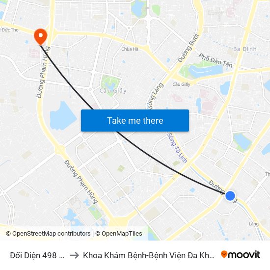 Đối Diện 498 Đường Láng to Khoa Khám Bệnh-Bệnh Viện Đa Khoa Y Học Cổ Truyền-Hà Nội map