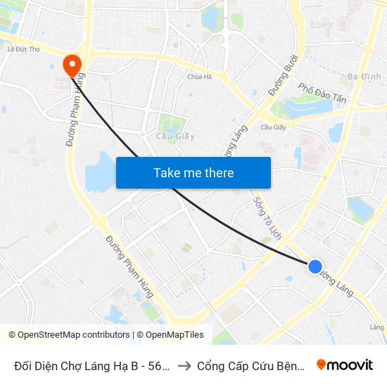 Đối Diện Chợ Láng Hạ B - 564 Đường Láng to Cổng Cấp Cứu Bệnh Viện 19-8 map