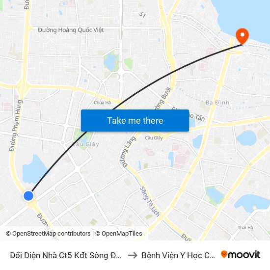 Đối Diện Nhà Ct5 Kđt Sông Đà Mỹ Đình - Phạm Hùng to Bệnh Viện Y Học Cổ Truyền Nam Á map