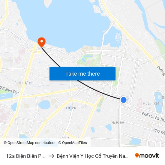 12a Điện Biên Phủ to Bệnh Viện Y Học Cổ Truyền Nam Á map