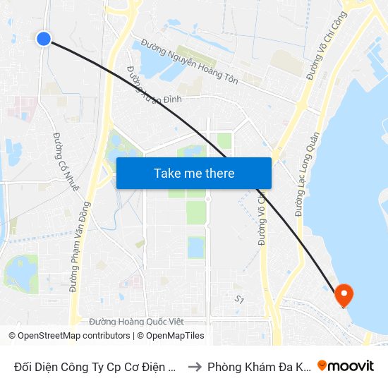 Đối Diện Công Ty Cp Cơ Điện Hn- Đường Đức Thắng to Phòng Khám Đa Khoa Medlatec map