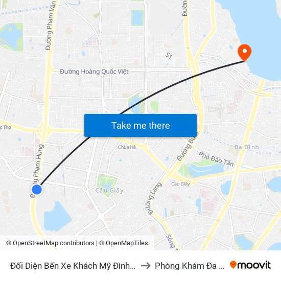 Đối Diện Bến Xe Khách Mỹ Đình - Phạm Hùng (Cột Trước) to Phòng Khám Đa Khoa Medlatec map