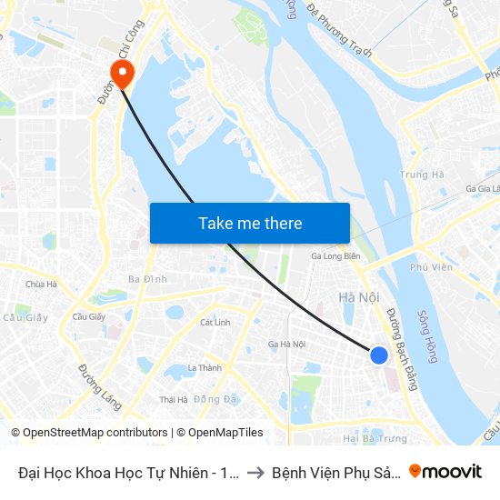 Đại Học Khoa Học Tự Nhiên - 19 Lê Thánh Tông to Bệnh Viện Phụ Sản Thiên An map