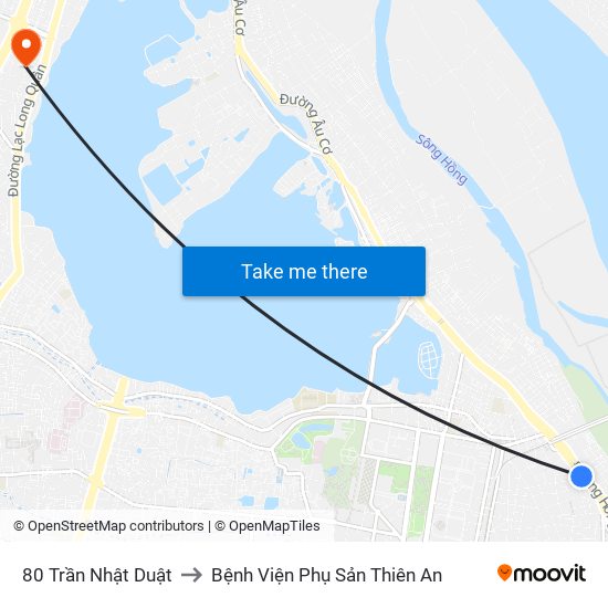 80 Trần Nhật Duật to Bệnh Viện Phụ Sản Thiên An map