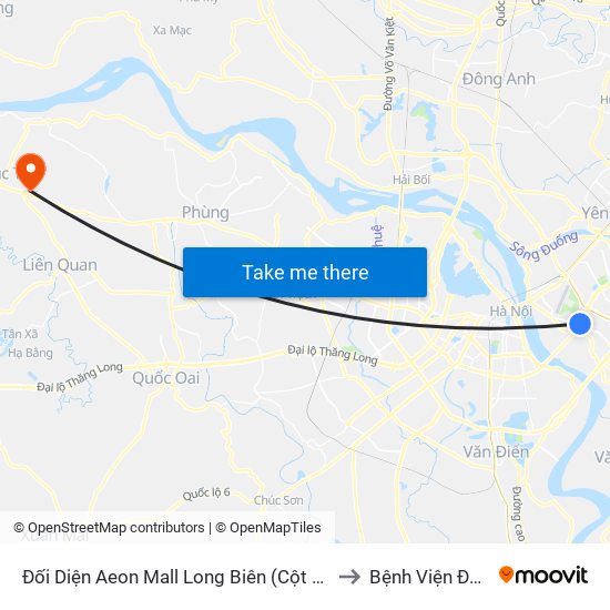 Đối Diện Aeon Mall Long Biên (Cột Điện T4a/2a-B Đường Cổ Linh) to Bệnh Viện Đa Khoa Huyện map
