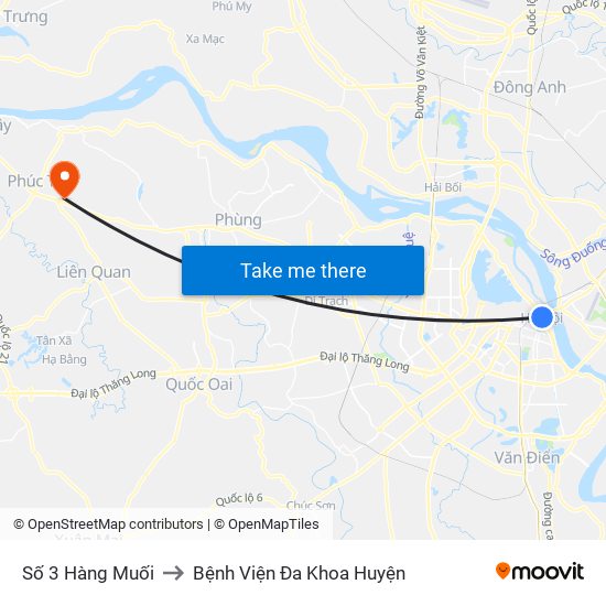 Số 3 Hàng Muối to Bệnh Viện Đa Khoa Huyện map