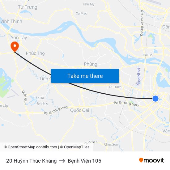 20 Huỳnh Thúc Kháng to Bệnh Viện 105 map
