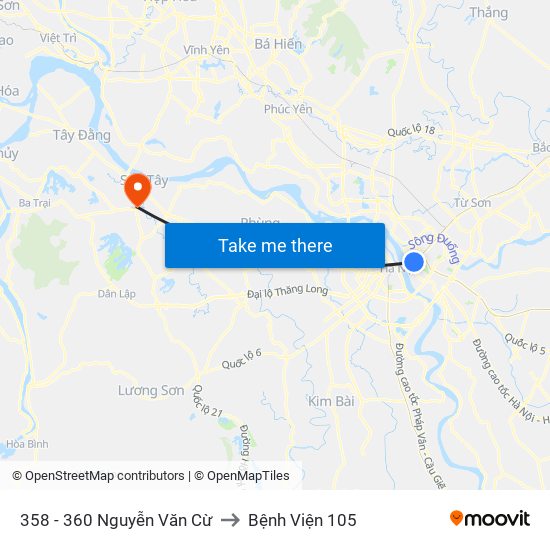 358 - 360 Nguyễn Văn Cừ to Bệnh Viện 105 map