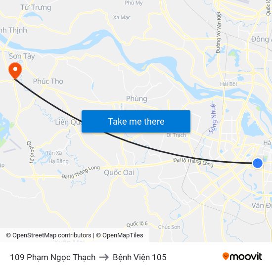 109 Phạm Ngọc Thạch to Bệnh Viện 105 map