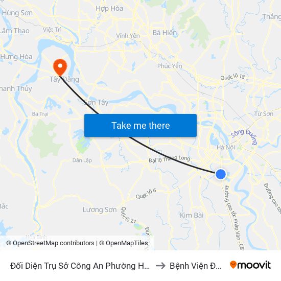 Đối Diện Trụ Sở Công An Phường Hoàng Liệt- 1277 Giải Phóng to Bệnh Viện Đa Khoa Ba Vì map