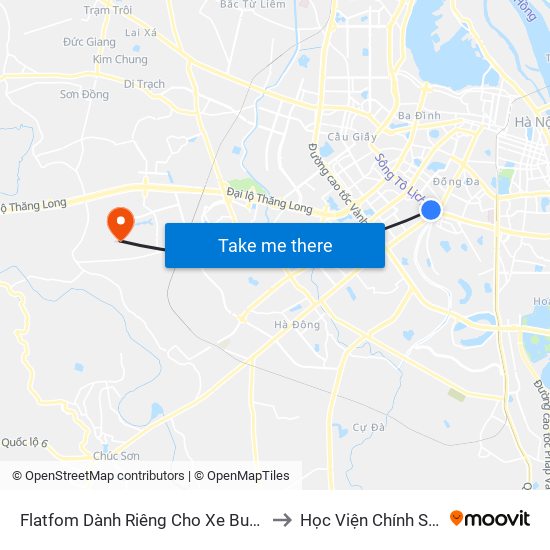 Flatfom Dành Riêng Cho Xe Buýt Trước Nhà 45 Đường Láng to Học Viện Chính Sách Và Phát Triển map