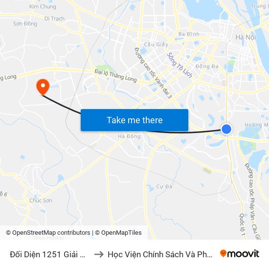 Đối Diện 1251 Giải Phóng to Học Viện Chính Sách Và Phát Triển map