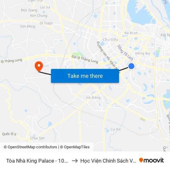 Tòa Nhà King Palace - 108 Nguyễn Trãi to Học Viện Chính Sách Và Phát Triển map