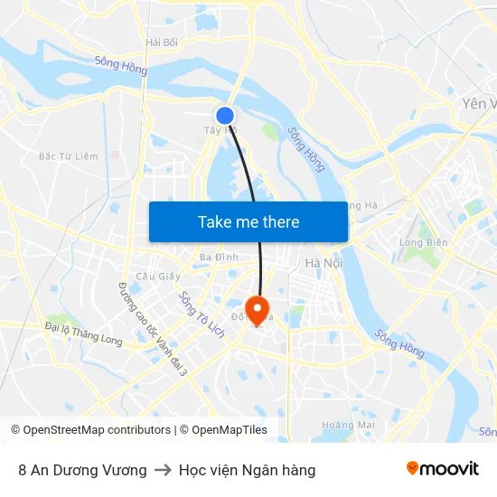 8 An Dương Vương to Học viện Ngân hàng map