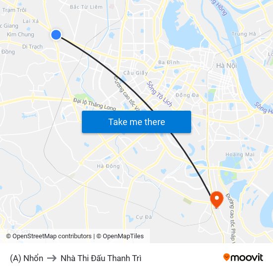 (A) Nhổn to Nhà Thi Đấu Thanh Trì map