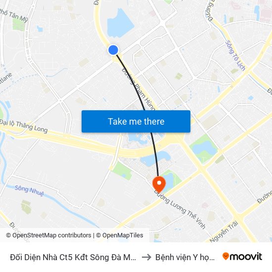 Đối Diện Nhà Ct5 Kđt Sông Đà Mỹ Đình - Phạm Hùng to Bệnh viện Y học cổ truyền map