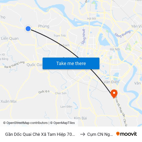 Gần Dốc Quai Chè Xã Tam Hiệp 70m - Quốc Lộ 32 to Cụm CN Ngọc Hồi map