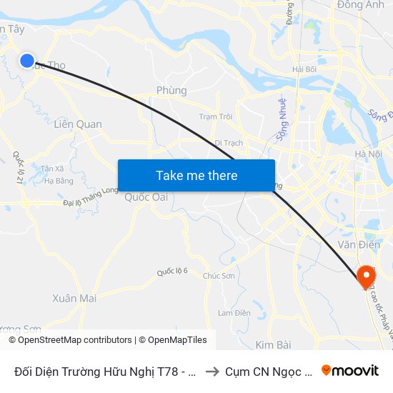 Đối Diện Trường Hữu Nghị T78 - Ql32 to Cụm CN Ngọc Hồi map