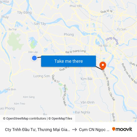 Cty Tnhh Đầu Tư, Thương Mại Gia Thái to Cụm CN Ngọc Hồi map