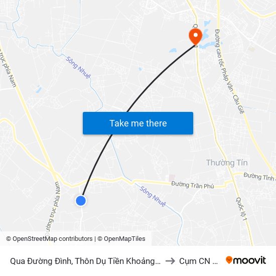 Qua Đường Đình, Thôn Dụ Tiền Khoảng 50m-Đường Liên Thôn Xã to Cụm CN Ngọc Hồi map