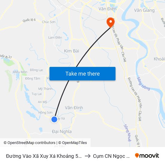 Đường Vào Xã Xuy Xá Khoảng 50m to Cụm CN Ngọc Hồi map