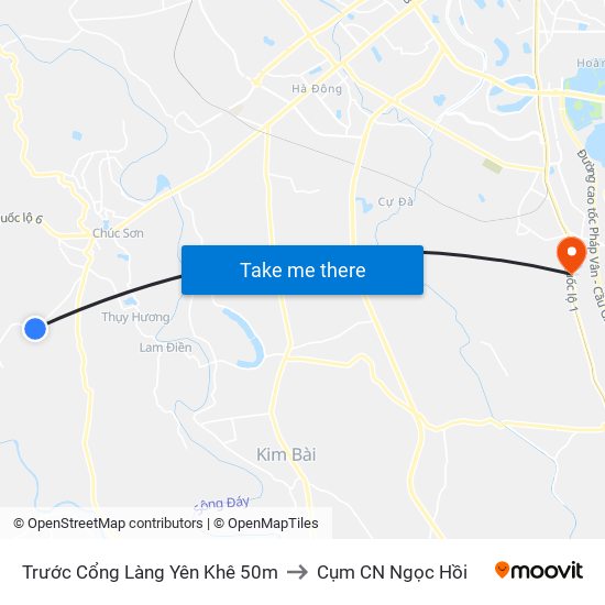 Trước Cổng Làng Yên Khê 50m to Cụm CN Ngọc Hồi map