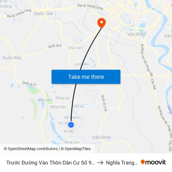 Trước Đường Vào Thôn Dân Cư Số 9, Thôn Vĩnh Lạc, Xã Mỹ Thành Khoảng 50m to Nghĩa Trang Liệt Sỹ Hà Đông map