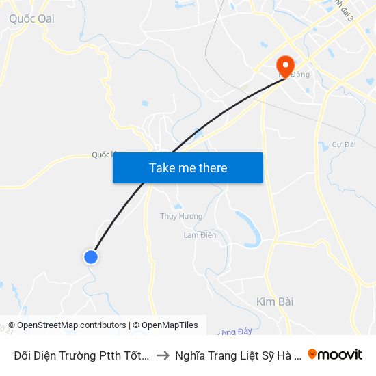 Đối Diện Trường Ptth Tốt Động to Nghĩa Trang Liệt Sỹ Hà Đông map