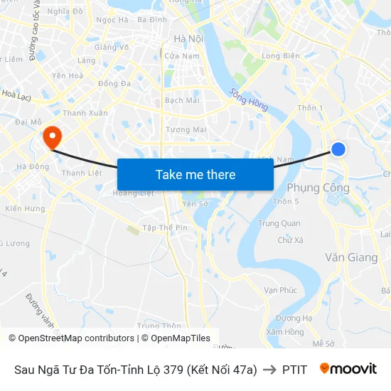 Sau Ngã Tư Đa Tốn-Tỉnh Lộ 379 (Kết Nối 47a) to PTIT map