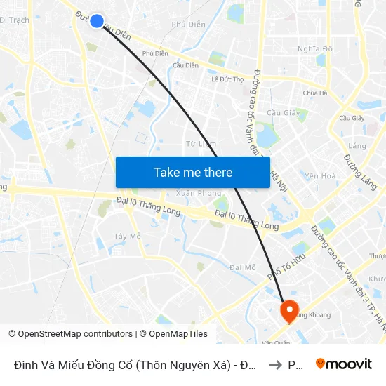 Đình Và Miếu Đồng Cổ (Thôn Nguyên Xá) - Đường 32 to PTIT map