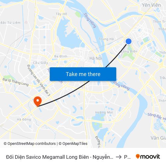 Đối Diện Savico Megamall Long Biên - Nguyễn Văn Linh to PTIT map