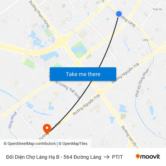 Đối Diện Chợ Láng Hạ B - 564 Đường Láng to PTIT map