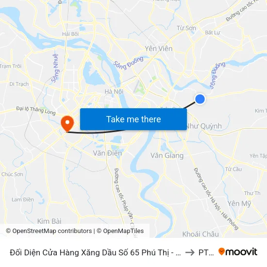 Đối Diện Cửa Hàng Xăng Dầu Số 65 Phú Thị - Ql17 to PTIT map