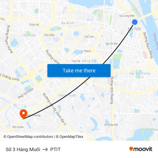 Số 3 Hàng Muối to PTIT map